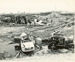 The aftermath of the 1944 Port Chicago disaster. Photo courtesy of the National Park Service.