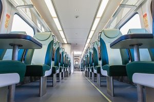 An internal view of a SMART train. Photo courtesy of SMART.